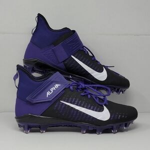 Nike Alpha Menace Pro 2 Purple Black TCU Football Cleat BV3945-500 Men Sz 14 New